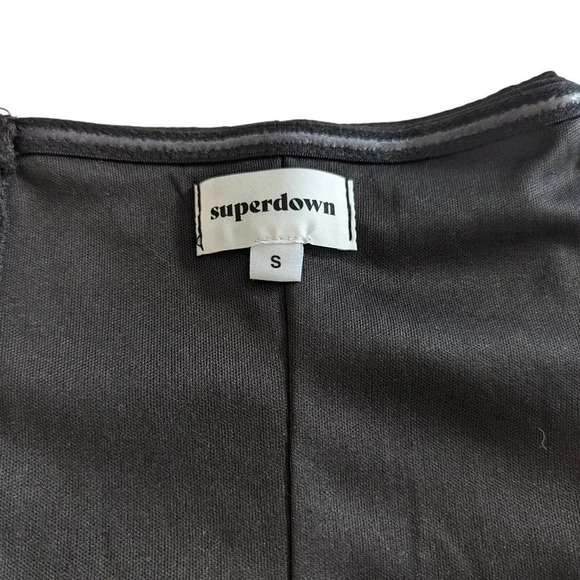 Superdown Black Satin Corset Top Size Small - Picture 2 of 9